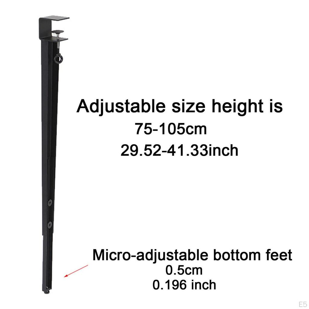 Table Clamp Leg Coffee Adjustable Replacement Heavy Duty Portable Support Metal