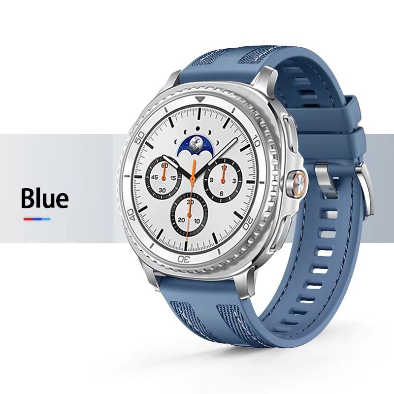 Нейлоновый+Силиконовый ремешок для samsung Galaxy watch 8/8 classic Ремешок 40мм 44мм Композитный браслет correa Galaxy watch ultra 2025 47мм