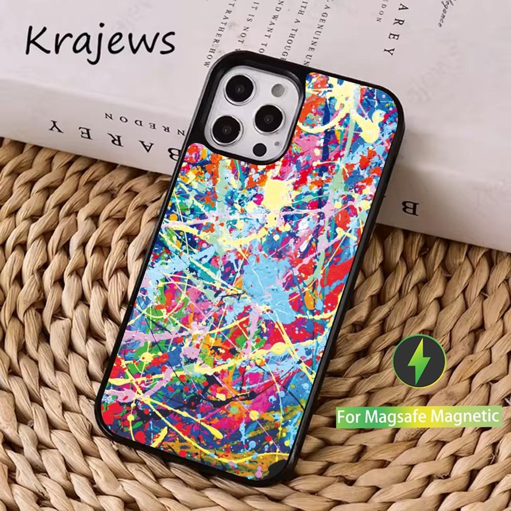 Крутая вещь Чехол для телефона с граффити-артом Для iPhone 16,15,14,13,12,11,Pro,Max,Plus,Mini, Magsafe,Магнитный чехол для беспроводной зарядки