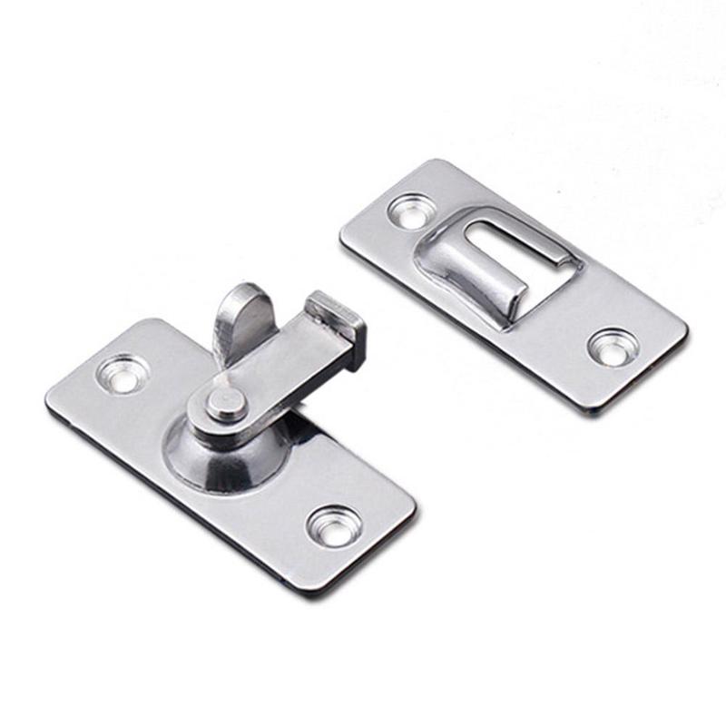 Door Lock 90 Degree Door Latch Bolt Steel Sliding Hardware Latch Locks Hook Angle Right Cabinet Lock Gate Window J5E9