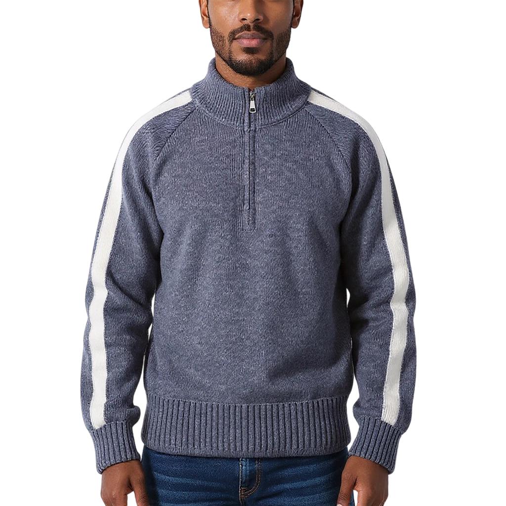 Men's Fashion Knitting Pullover Long Sleeves Loose Round Neck Sweater