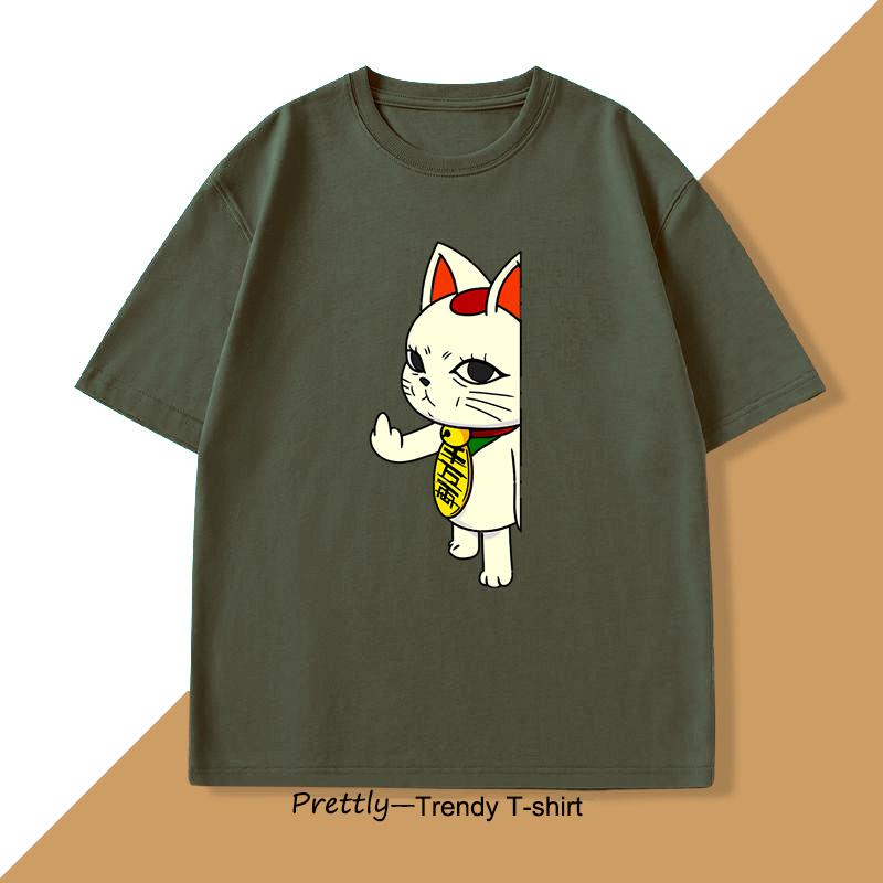 Футболка Dandadan Turbo Granny Cat, дизайнерская манга, уникальная футболка для косплея Momo Anime, повседневная футболка с коротким рукавом для мужчин, футболки