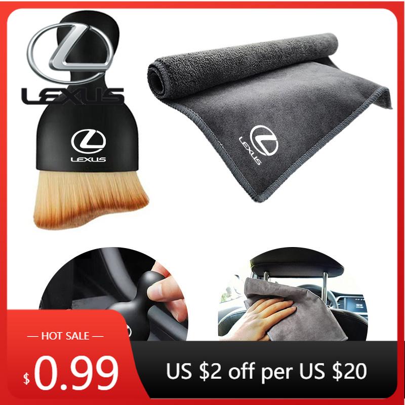 Interior Stickers Car Cleaning Soft Brush Towel Rag Cloth Remover Dust Remover For Lexus F SPORT ES RX NX LS UX LM LX GX LC RZ IRJ6