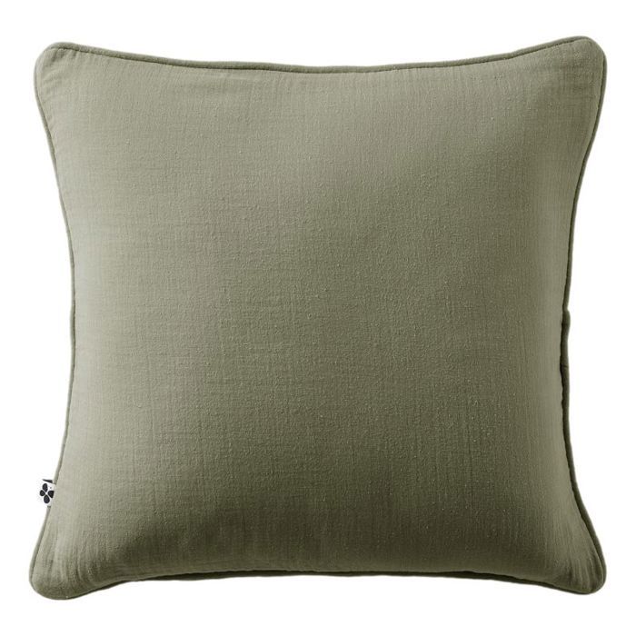 Coussin déhoussable avec passepoil "Gaïa" 45 x 45 cm "Gaze de Coton" l'Effet Papillon