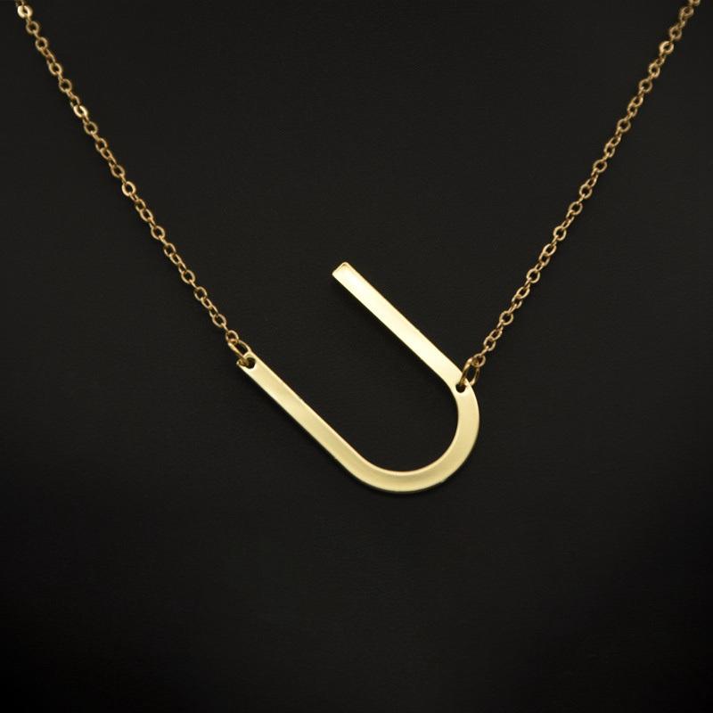 Женское ожерелье из 26 английских букв с орнаментом, пульсирующая цепочка, персонализированное ожерелье с буквами