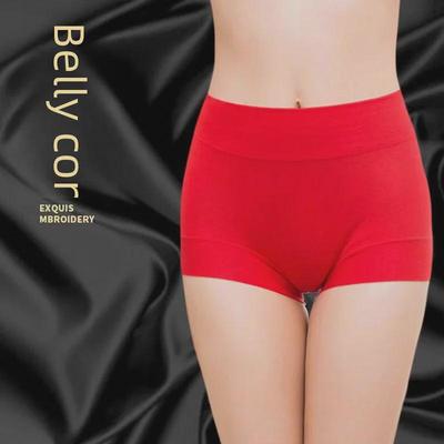 Женские большие красные модальные трусики с высокой талией для праздничной свадьбы