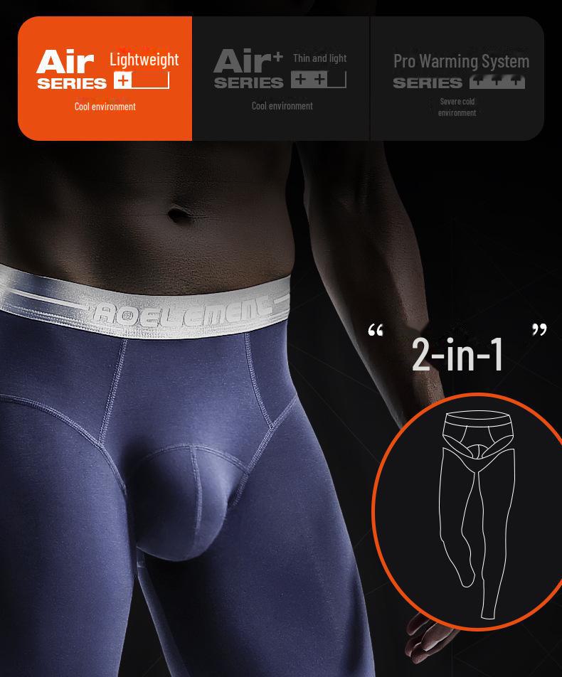 Мужские облегающие тонкие теплые леггинсы на осень и зиму