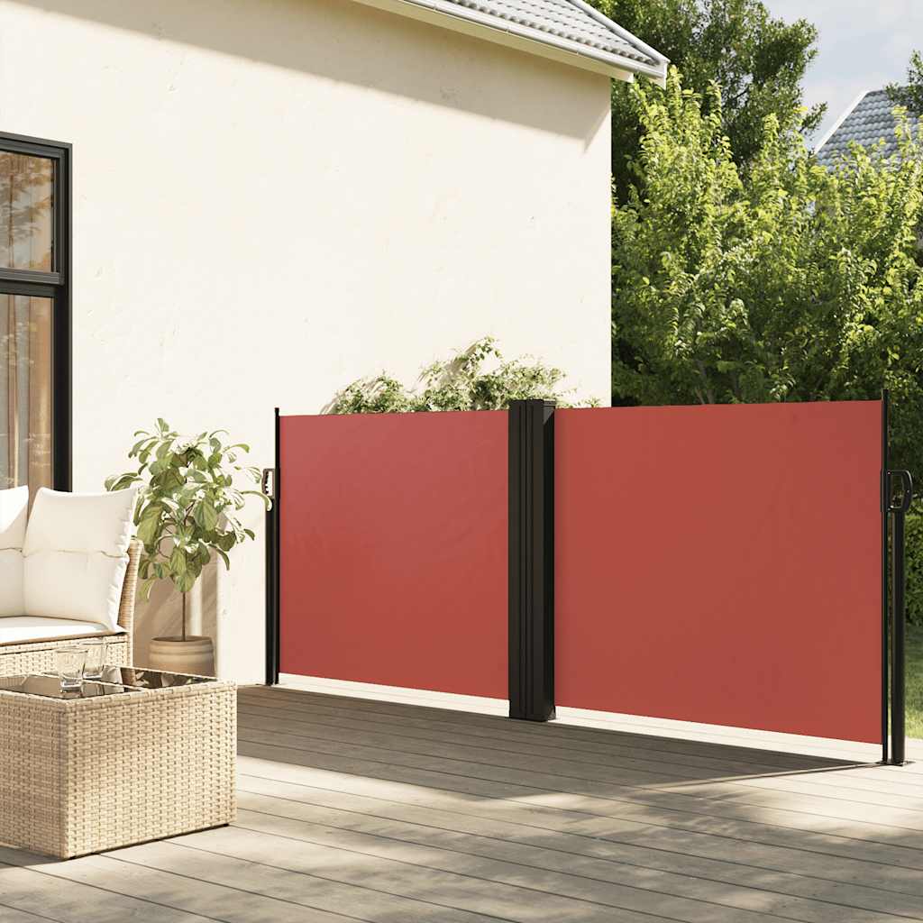 Retractable Side Awning Terracotta Red 100 x 600 cm