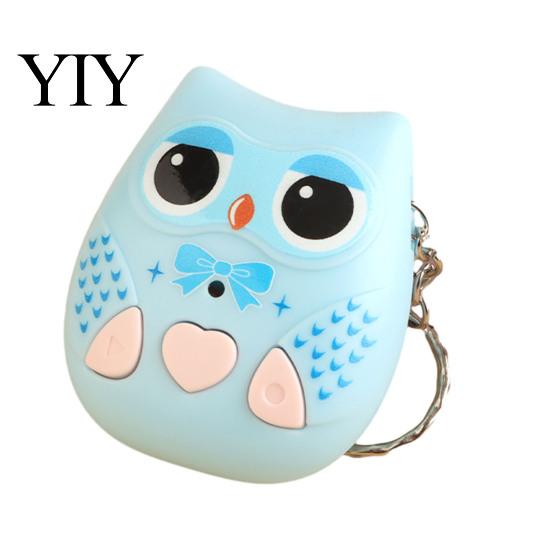 Portable Stress Relief Toy Owl Voice Recorder Keychain, Mini Music Box Pendant with Recording Function, Lightweight Travel Cute Animal Key Ring