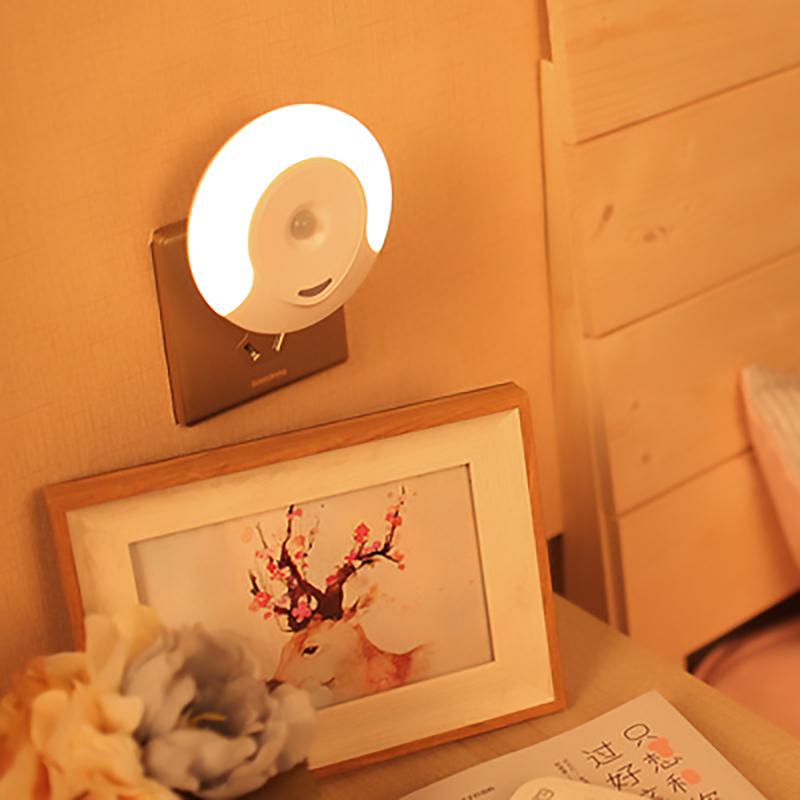 Подключите светодиодный ночник, ночник с умным датчиком движения в сумерках и ЕС/США