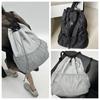 Large Capacity Drawstring Mesh Backpack Lightweight Solid Color Knapsack Fashion For Lady