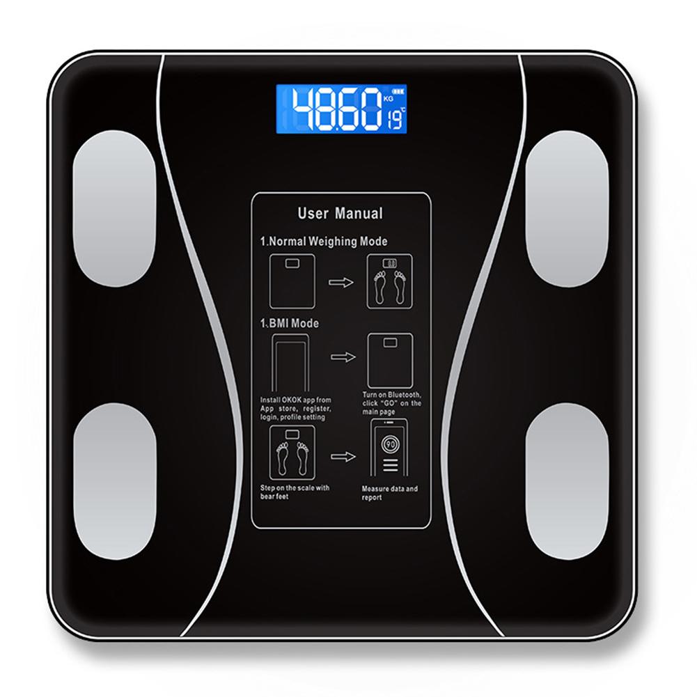 Bluetooth Smart Body Scale Напольные весы BMI Body Weight Scale LED Digital Electronic Weighting Scale Анализатор состава тела
