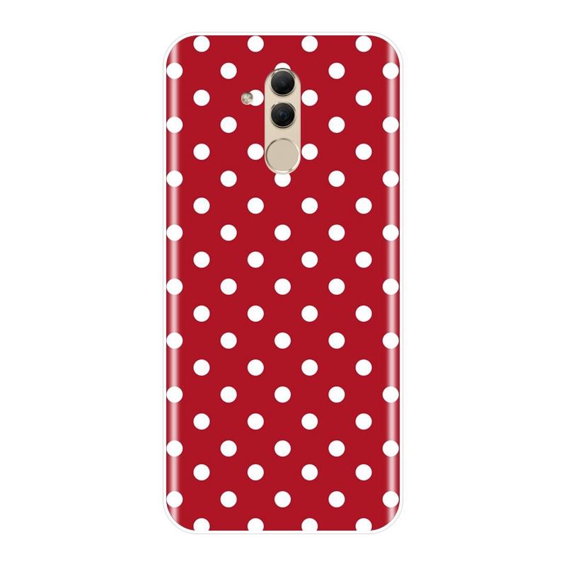 Back Cover For Huawei Mate 20 10 9 Lite Polka Dot Heart Love Pink Red Silicone Soft Phone Case For Huawei Mate 7 8 9 10 Pro Case