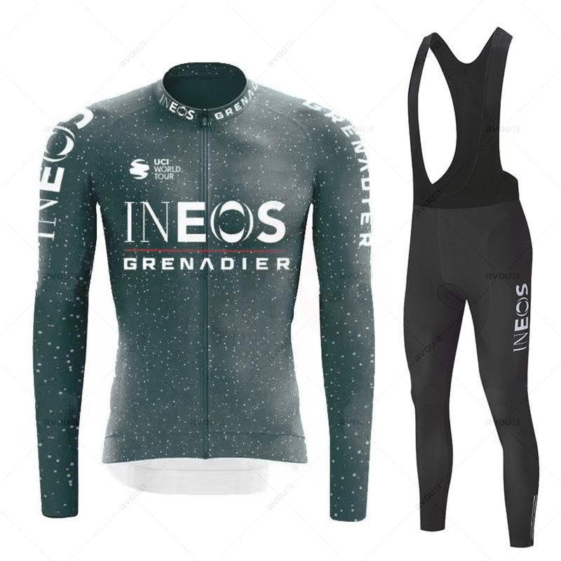 Комплект осенней велосипедной формы Ineos Grenadier Ropa Ciclismo Весенняя с длинным рукавом Велосипедная одежда MTB Велосипед Майка Велосипед Велосипедные шорты