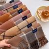 New Imitation Cashmere Scarf Men's and Women's Atmosphere Versatile Thickened Warm Plaid Splicing Scarf Shawl