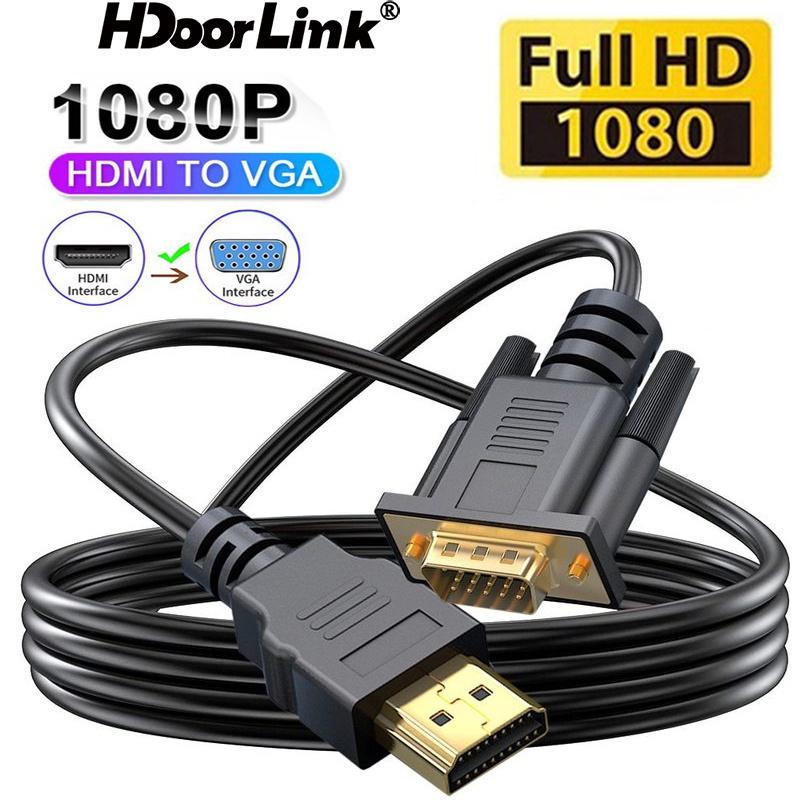HdoorLink Кабель-адаптер VGA 1080P, преобразователь HDMI в VGA, видео-аудиокабель для переключателя PS3/4, монитор ноутбука, телевизор, совместимый с HDMI