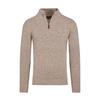 Raging Bull Mens Flecked Chunky Knit Quarter Zip Jumper