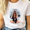 Women T-shirts Female T Tee Cartoon Clothes Short Sleeve Casual Travel Happy Time Cute Shirt Fashion Lady Graphic Tshirt Top