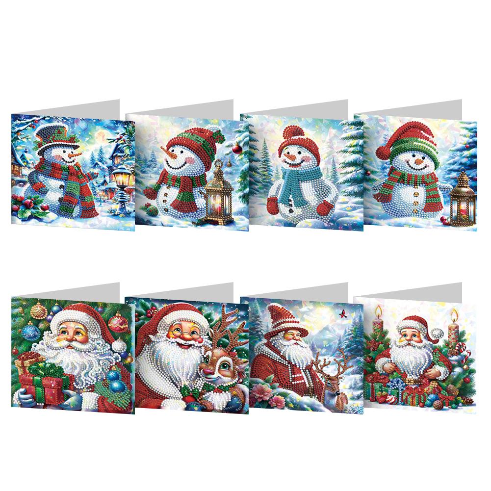 8/12 шт. Поздравительные открытки с алмазной вышивкой, Открытка-подарок с алмазной вышивкой ручной работы, Наборы карточек для 5D вышивки стразами для взрослых