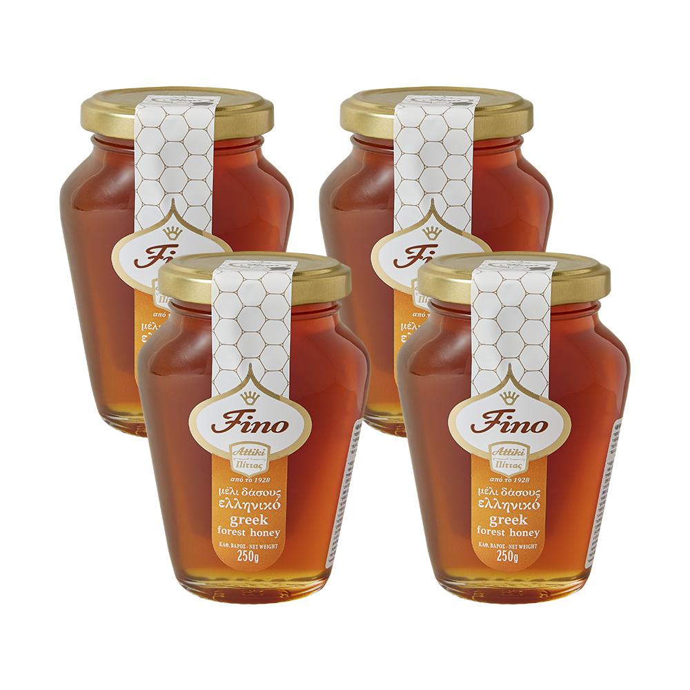 Attiki, Greece, Forest Fino, Sweet Dew Honey, 4 pcs