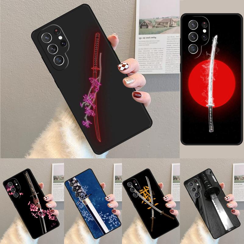 Японский Самурайский Катана Силиконовый Чехол Для Телефона Для Samsung Galaxy note 10 pro S26 S25 S24 S23 S22 S21 Plus S25Ultra Capa Чехол