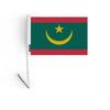 Drapeau Adhésif - Mauritanie - 14 X 21 Cm - Polyester Résistant - Léger - Recto/verso