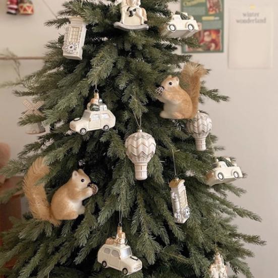 Фигурка белки из пенопласта, легкое украшение в виде белки, реалистичное украшение в виде белки для рождественской елки