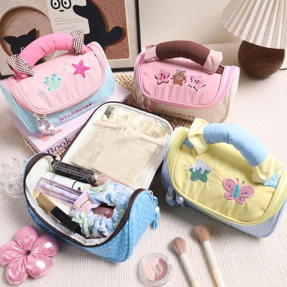 Multifunctional Handheld Makeup Bag Large Capacity Pencil Case Cute Pencil Pouch  School