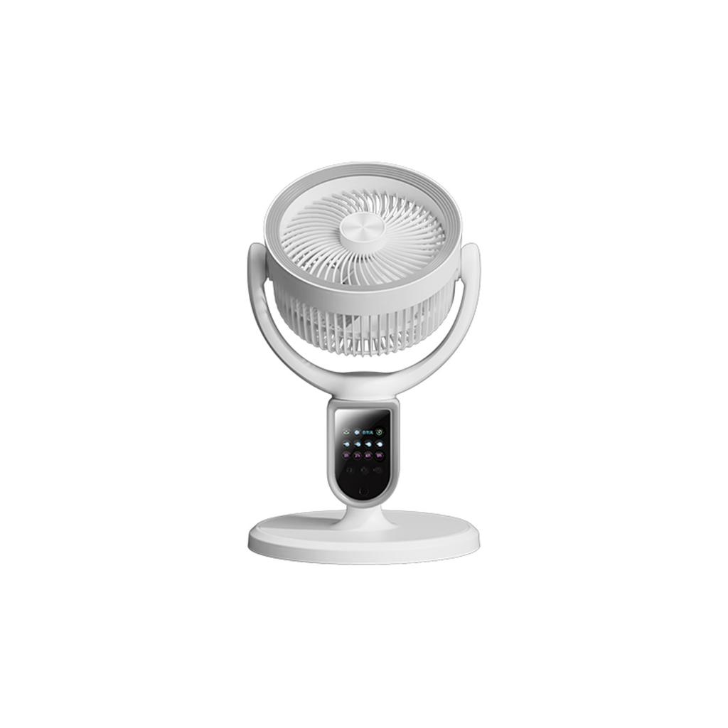 Multifunctional Circulating Fan Desktop Oscillating Floor Fan Telescoping Quiet Home Circulating Fan Rechargeable Quiet Floor Fan 80°+90° Oscilla