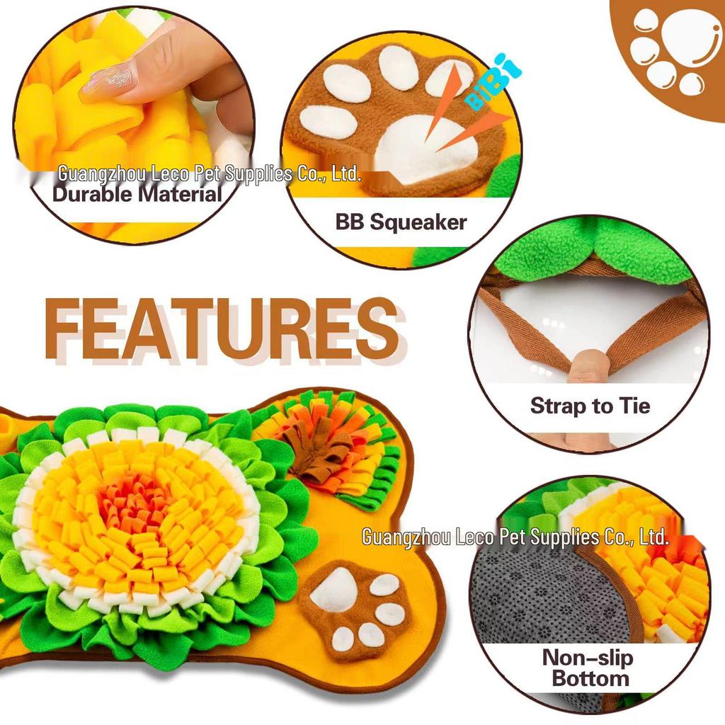 Коврик-нюхалка в форме кости: Дрессировка по запаху и головоломка-медленная кормушка для собак