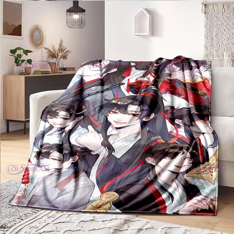 Comics Cartoon Mo Dao Zu Shi Wei Wuxian Flannel Blanket Sofa Girl Warm Home Lan Wangji Blanket Gift Customize Woman Bedding