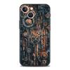 Mechanical Gear Pattern Phone Case Cover for iPhone 17 16 15 14 13 12 11 Pro Max 17 Air Plus Shockproof Soft TPU Shell Funda Bag