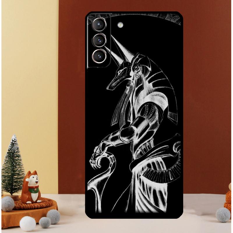 Египет Нефертити Анубис Анх Чехол Для Samsung Galaxy S23 Ultra S24 S22 Note 20 Ultra 10 Plus S8 S9 S10 S20 S21 FE Обложка