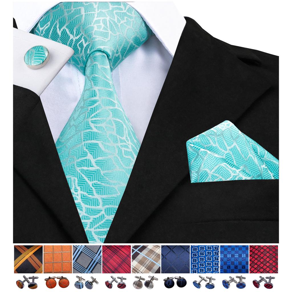 Barry.Wang Галстук, носовой платок, набор запонок, темно-зеленый, лимонно-желтый, с большими лепестками, жаккардовый тканый свадебный вариант