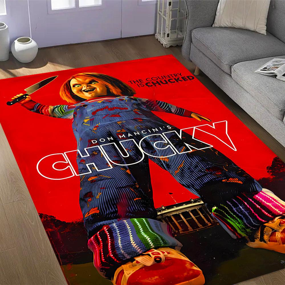 Chucky's Country Adventure Themed Anti-Slip Rugs - Polyester Home Decor, Suitable for Bedrooms, Living Rooms, Doorways, Studios, and Decorations