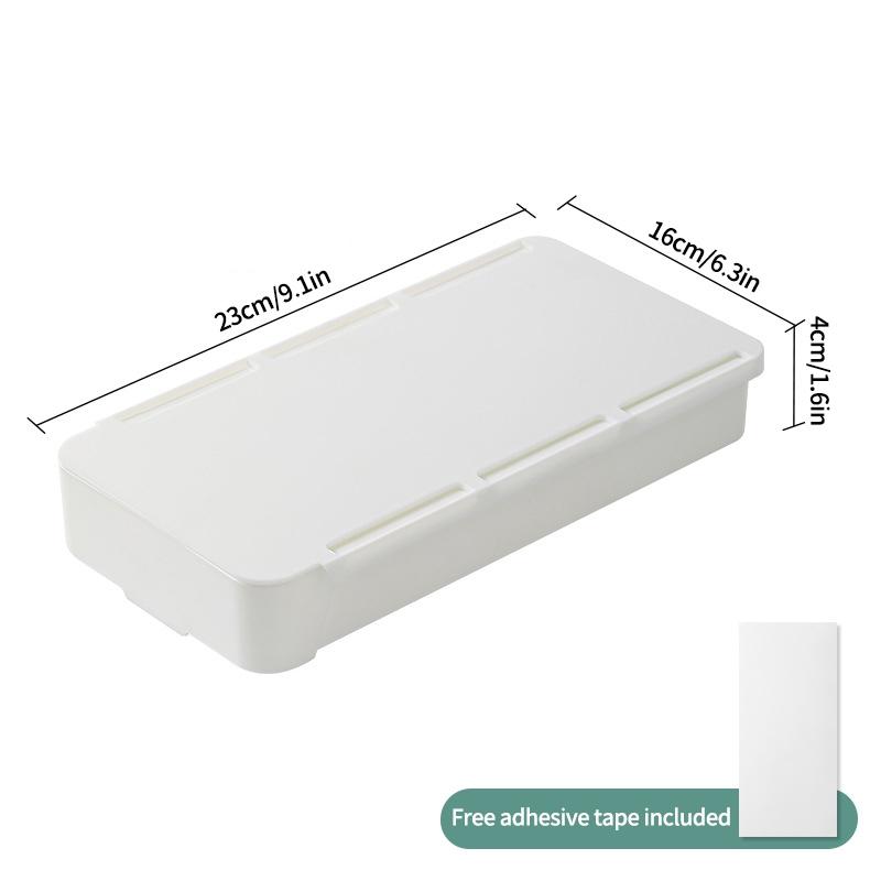 Hidden Table Storage Box Sundries Stationery Organizer Drawers Slide Out Tray Adhesive Under Desk Drawer Organizer