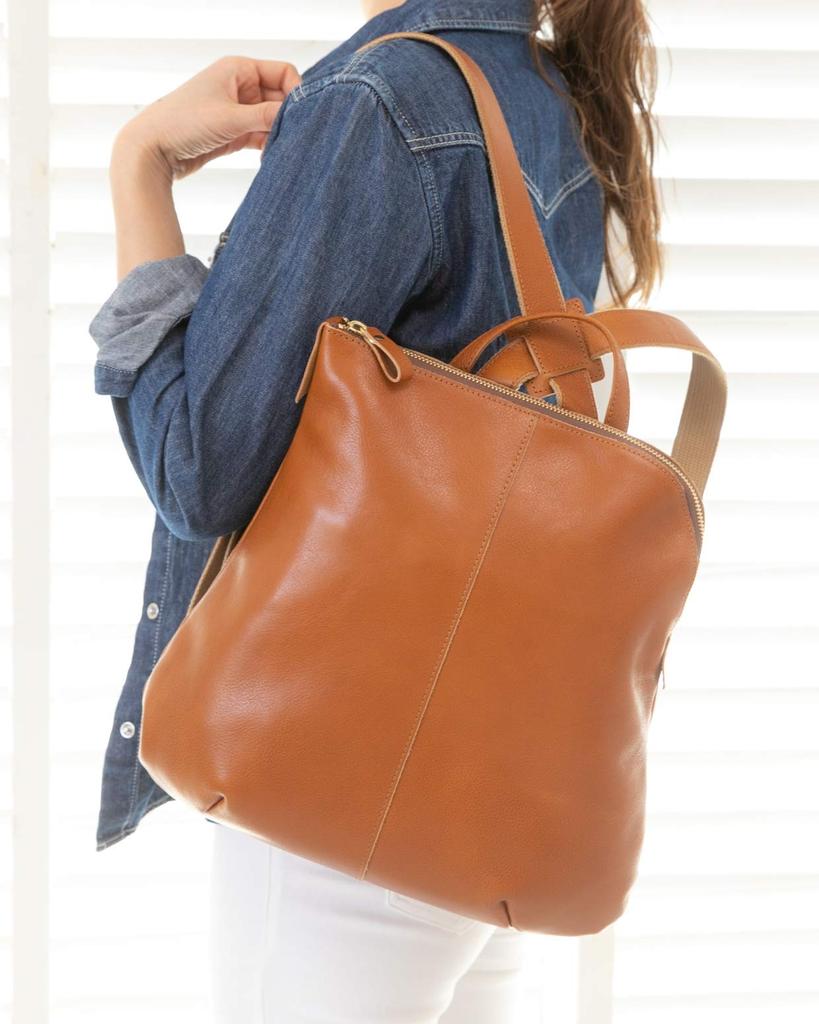 СУМКА с Imai Bag GENOVA Мини-рюкзак из коровьей кожи Натуральная кожа Сделано в Японии Стильный рюкзак на молнии [IMAI 1977] Г-образный (2670 Верблюд)