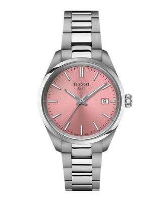 Женские кварцевые часы Tissot PR 100, 34 мм, с розовым циферблатом, T1502101133100