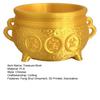 Напечатанная на 3D-принтере Золотая чаша сокровищ, Чаша богатства и процветания, Фигурка, Приносящая удачу и богатство, Денежный горшок, Фэн-шуй украшение
