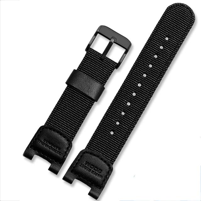Канвасовый ремешок для часов Band для casio g-shock SGW-100-1V SGW-200 100B GW-3500B 3000B Спортивный нейлоновый водонепроницаемый ремешок Паз ремешка для часов