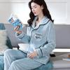 Женская пижама из кораллового флиса - Плотная, теплая фланель для осени и зимы; Милая и удобная для улицы домашняя одежда