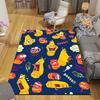 Larva Art Flannel Printed Carpet, Home Sofa Decoration for Living Room & Bedroom, Non‑Slip Play Flannel Floor Mat for Game Room