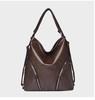 Women's Versatile Luxury Backpack: Large Capacity Textured Shoulder & Crossbody Tote Bag