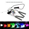 Светодиодные RGB ленты для салона автомобиля 12 В с изменяемым цветом, окружающее освещение с пультом дистанционного управления для украшения автомобиля, 1 комплект