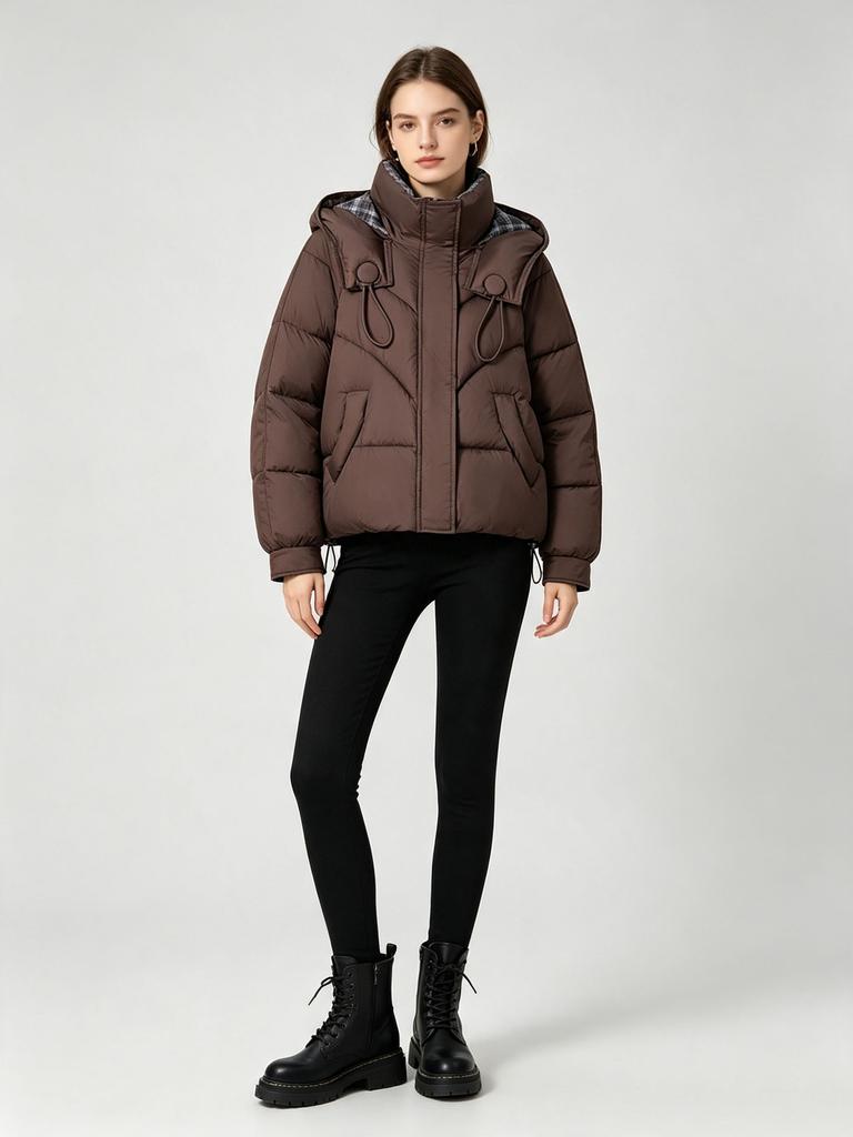 Popular year new women's clothing hooded down cotton-padded clothing thickened winter loose jacket short cotton-padded jacket