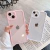 Candy Shockproof Silicone Bumper Phone Case For iPhone 14 11 12 13 Pro Max X XS XR 8 7 Plus SE Transparent Protection Back Cover