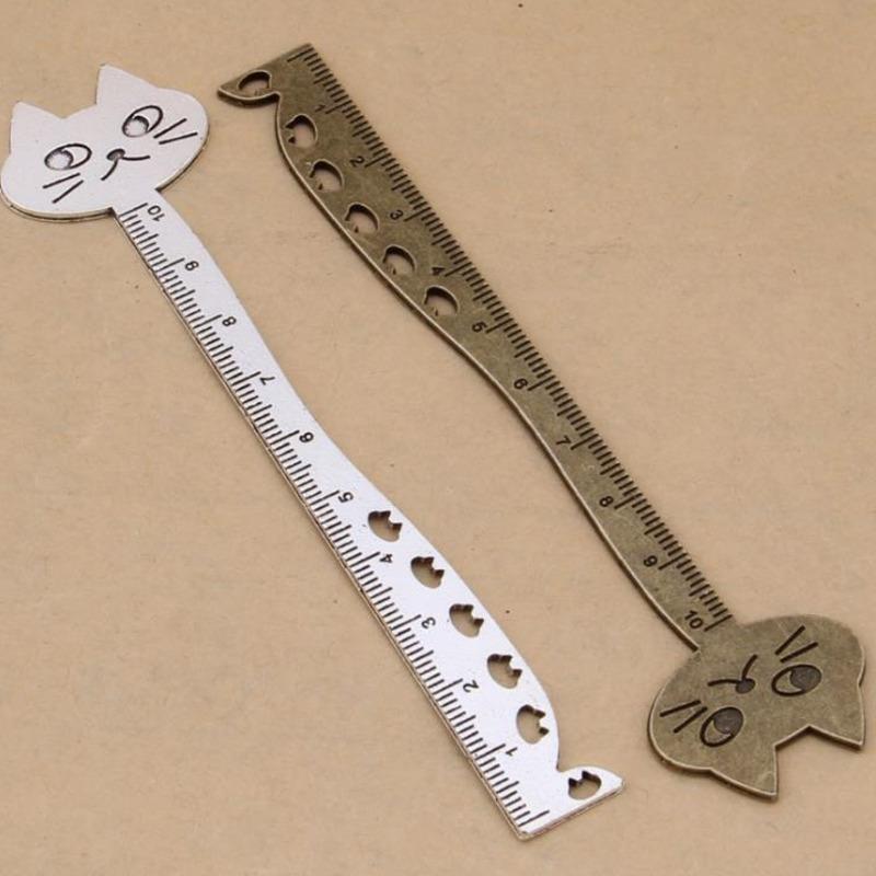 1 шт. Милые кавайные ретро винтажные металлические кошачьи кружевные линейки закладки школьные канцелярские принадлежности канцелярские товары Эллен Брук подарок швейный рисунок