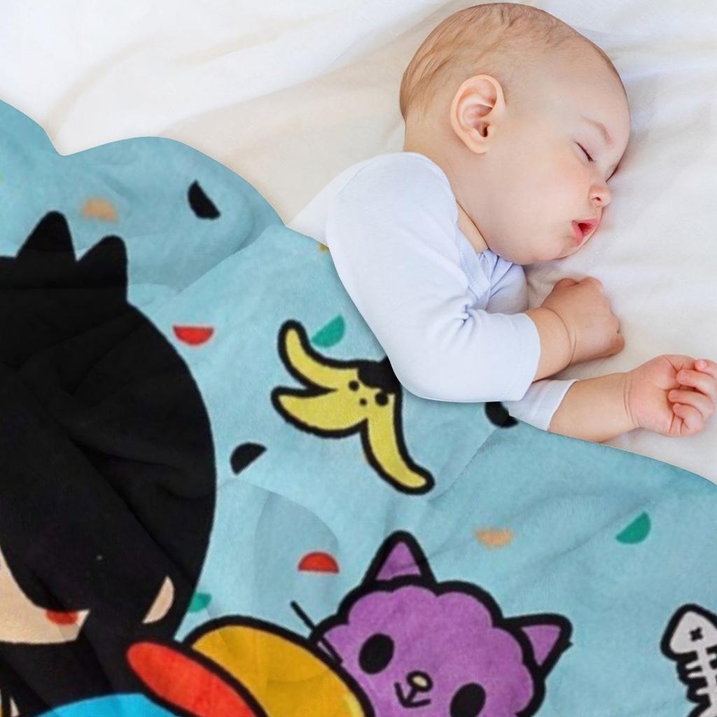 Toca boca life kids happy Throw Blanket Hairys Luxury Heavy manga Blankets