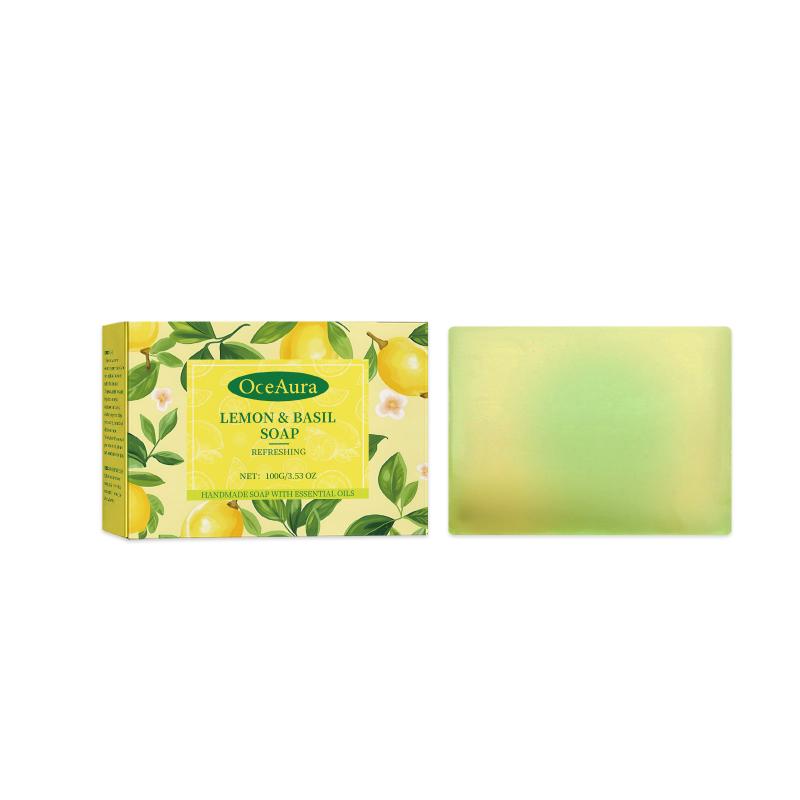 Oceaura Lemongrass Soap Oil Control Refreshing Dead Skin Remover Moisturizing Skin Cleansing Products Exfoliating Bath Sponge