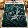 Flannel BlanketPhiladelphia Eagles Custom Name Text Personalized Soft Warm Throw Blanket Home Decor Gift